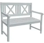 Gardenson Gartenbank, Holz, Eukalyptusholz, 2-Sitzer, 120x88x56 cm, Gartenm&ouml;bel,