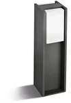 Philips Pollerleuchte Bridge, Schwarz, Metall, Kunststoff, 12.1x40.2x12.1 cm,