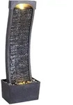 Teamson Home Gartenbrunnen, Schwarz, Kunststoff, Stein Optik, 22x98x34 cm,