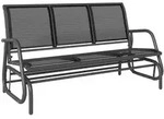 Outsunny Schaukelstuhl,, Schwarz, Metall, 70x85x147 cm,