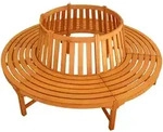 Sedex Baumbank, Braun, Holz, 8-Sitzer, Rund, eckig, 208x91x208 cm, Gartenm&ouml;bel,