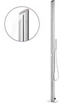 vidaXL Gartendusche, Silber, Metall, Zylindrisch, 12x220x20 cm, Freizeit, Pools und