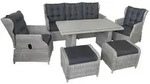 bellavista - Home & Garden Dininglounge-Set, Grau, Naturmaterialien, Loungem&ouml;bel,