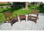 Gardenson Balkonset, Dunkelbraun, Holz, Eukalyptusholz, Balkonm&ouml;bel,