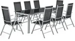 Juskys Gartengarnitur, Silber, Metall, 9, Gartenm&ouml;bel, Gartenm&ouml;bel-Sets