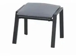 Siena Garden Gartenhocker, Anthrazit, Metall, Kunststoff, Textil, rechteckig,