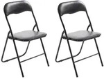 CLP Klappstuhl, Schwarz, Schwarz, Metall, 45x78x45 cm, Esszimmer, St&uuml;hle,