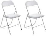 CLP Klappstuhl, Wei&szlig;, Wei&szlig;, Metall, 45x78x45 cm, Esszimmer, St&uuml;hle,...