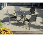 Zebra Gartentischplatte, Grau, Kunststoff, Betonoptik, rund, 110x1.3x110 cm,