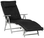 Outsunny Sonnenliege,, Mehrfarbig, Metall, 63.5x100.5x137 cm, Gartenm&ouml;bel,