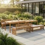 Gardenson Gartengarnitur Hawaii, Mehrfarbig, Akazie, Holz, Textil, Akazie, Hartholz,