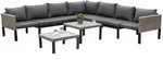 Gardenson Loungegarnitur, Beige, Glas, F&uuml;llung: Schaumstoff, nicht einzeln stellbar,