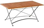 Gardenson Gartenklapptisch Schlossgarten, Graphit, Natur, Holz, Metall,