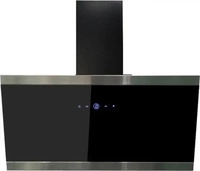 Respekta DUNSTABZUGSHAUBE Schwarz 89.5x74.2-109.2x38.5 cm, Energieeffizienzklasse:
