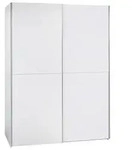 P & B Schwebet&uuml;renschrank, Wei&szlig;, Holzwerkstoff, 2 F&auml;cher, 170x195x59 cm,