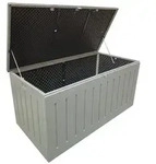 bellavista - Home & Garden Gartenbox, Grau, Kunststoff, Uni, 80x14x170 cm,
