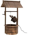 Outsunny Gartenbrunnen,, Dunkelbraun, Holz, 57x118x68 cm, Gartenzubeh&ouml;r, Gartendeko