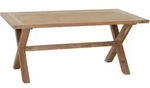 Siena Garden Gartentisch, Teak, Holz, Teakholz, rechteckig, X-Form, 100x76x180 cm,