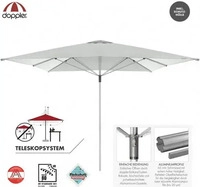 Doppler SONNENSCHIRM Grau, Alu 400x400 cm