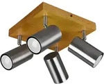 Deckenleuchte, Braun, Holz, 22x16x22 cm, Lampen & Leuchten, Innenbeleuchtung,