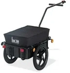 Homcom Fahrradanh&auml;nger, Schwarz, Metall, 59x80x144 cm, Freizeit, Sport & Fitness,