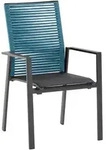 Niehoff Garden Gartenstuhl, Anthrazit, Blau, Metall, Textil, eckig, 61x95x65 cm,