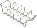 Relaxdays Rippchenhalter, Silber, Metall, 44.5x11.5x18.5 cm, Grills &