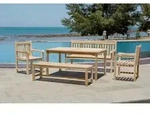 Gardenson Gartentischgruppe, Natur, Holz, Teakholz, massiv, rechteckig, eckig,