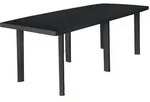 vidaXL Gartentisch, Anthrazit, Kunststoff, Rechteckig,rechteckig, S&auml;ule, 216x72x90