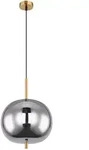 Globo H&auml;ngeleuchte Blacky I, Messing, Metall, Glas, Kugel,Kugel, 120 cm, Lampen &