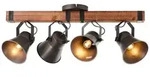 Brilliant Spotbalken, Schwarz, Holz, 78x33x28 cm, Lampen & Leuchten,