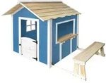 Home Deluxe Spielhaus, Blau, Holz, 118.2x132.5x111 cm, Outdoor Spielzeug,