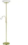 Led-Deckenfluter Gerry, Messing, Metall, Glas, 34x180x34 cm, getrennt schaltbar,