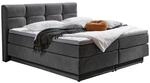 Carryhome Boxspringbett, Grau, Kunststoff, H2 + H3, 7-Zonen, H&ouml;he ca. 24 cm, 180x200