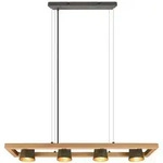 Trio Leuchten H&auml;ngeleuchte Bell, Nickel, Holz, Metall, 100x150x21 cm, beliebig