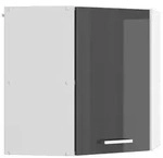 Vicco Eckh&auml;ngeschrank, Schwarz Hochglanz, Wei&szlig;, Holzwerkstoff, 1 F&auml;cher,