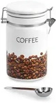 Zeller Present Kaffeedose, Wei&szlig;, Stein, Rund, 11x20.5x11 cm, K&uuml;chenzubeh&ouml;r,