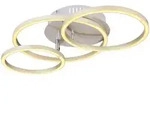 Globo Led-Deckenleuchte Kendy, Wei&szlig;, Nickel, Metall, Kunststoff,