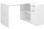Vicco Eckschreibtisch, Wei&szlig;, Holzwerkstoff, 6 F&auml;cher, 1 Schubladen, Formgebogen,