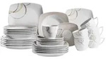 M&auml;ser Kombiservice Nela, Wei&szlig;, Hellbraun, Keramik, 30-teilig, 220 ml,220 ml, Essen
