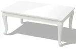 vidaXL Couchtisch, Wei&szlig; Hochglanz, Holzwerkstoff, Rechteckig, 60x42x100 cm,