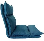 Mobili Rebecca Meditationstuhl, Blau, Textil, 15x135x56 cm, Wohnzimmer, Sessel,