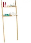 Relaxdays Waschmaschinenregal, Hellbraun, Holz, 66x175x30 cm, Badezimmer,