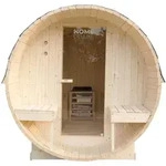 Home Deluxe Fasssauna, Braun, Holz, 189x191.5x220 cm, Freizeit, Wellness
