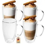Intirilife Kaffeeglas, Transparent, Glas, 0.4 L, doppelwandig, Essen & Trinken,