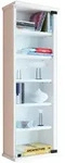 Mid.you Cd-Regal, Buche, Glas, Holzwerkstoff, 5 F&auml;cher, 31x91.5x18 cm, Wohnzimmer,