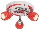 Brilliant Spotrondell, Rot, Metall, 31x11x14.5 cm, Lampen & Leuchten,