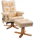 Homcom Relaxsessel, Champagner, Holz, F&uuml;llung: Schaumstoff, 86x99x80 cm,...