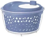 Rotho Salatschleuder Fresh, Blau, Kunststoff, 4,5 L, rund, 25x25x16.5 cm, BPA-frei,