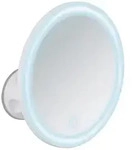 Wenko Schminkspiegel Isola, Wei&szlig;, Kunststoff, Glas, rund, 18.5x18.5x10.5 cm,